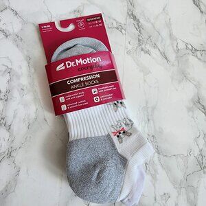 Dr. Motion womens 2pk Compression Low Cut Socks